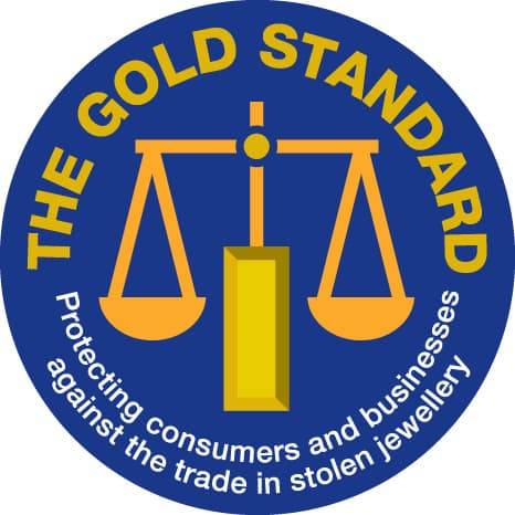 Goldealers accreditation of the Gold Standard Registration Accreditation, a symbol of commitment to ethical and legal practices in the purchase of second-hand precious metal and jewellery.