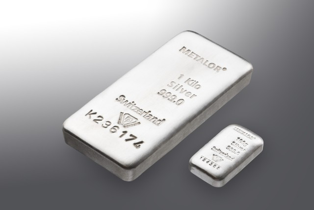 Metalor 100g and 1kg Silver Bullion Bars